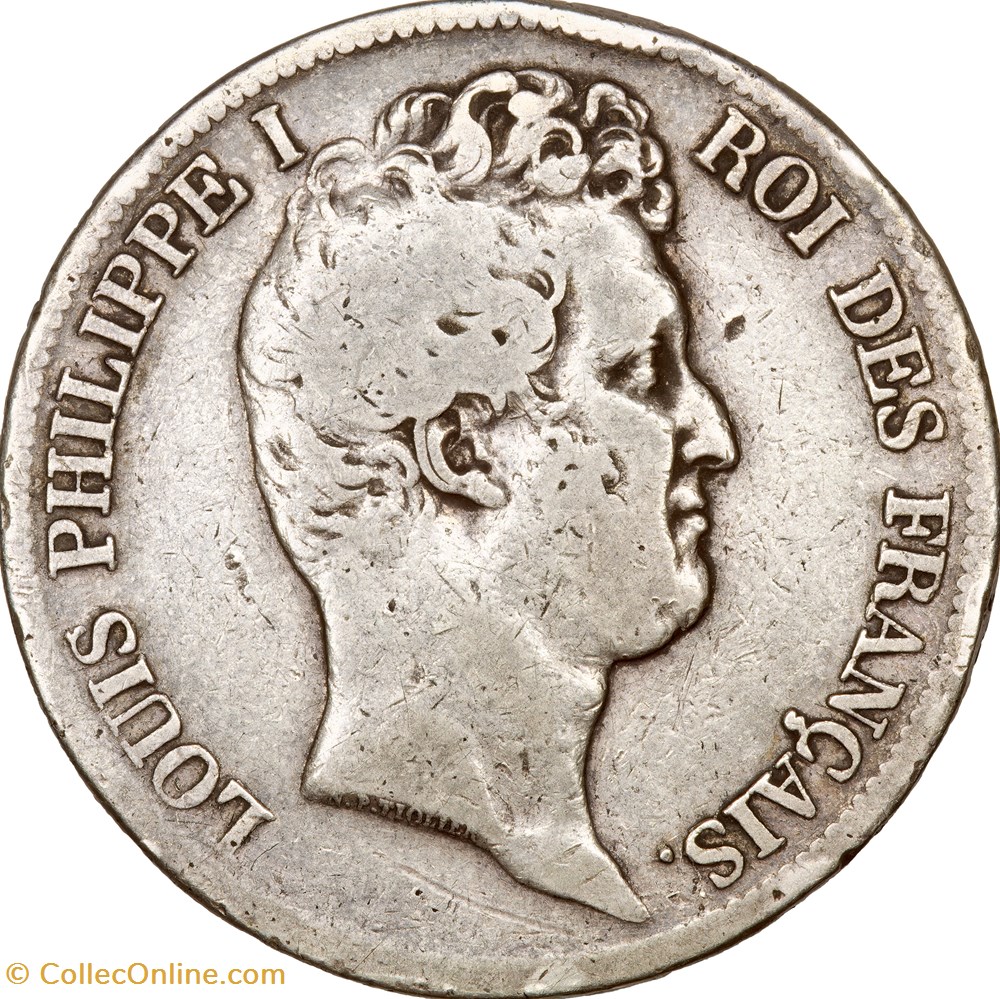 monnaies monde france 5 francs type tiolier avec i tranche en creux louis philippe ier 1831 toulouse