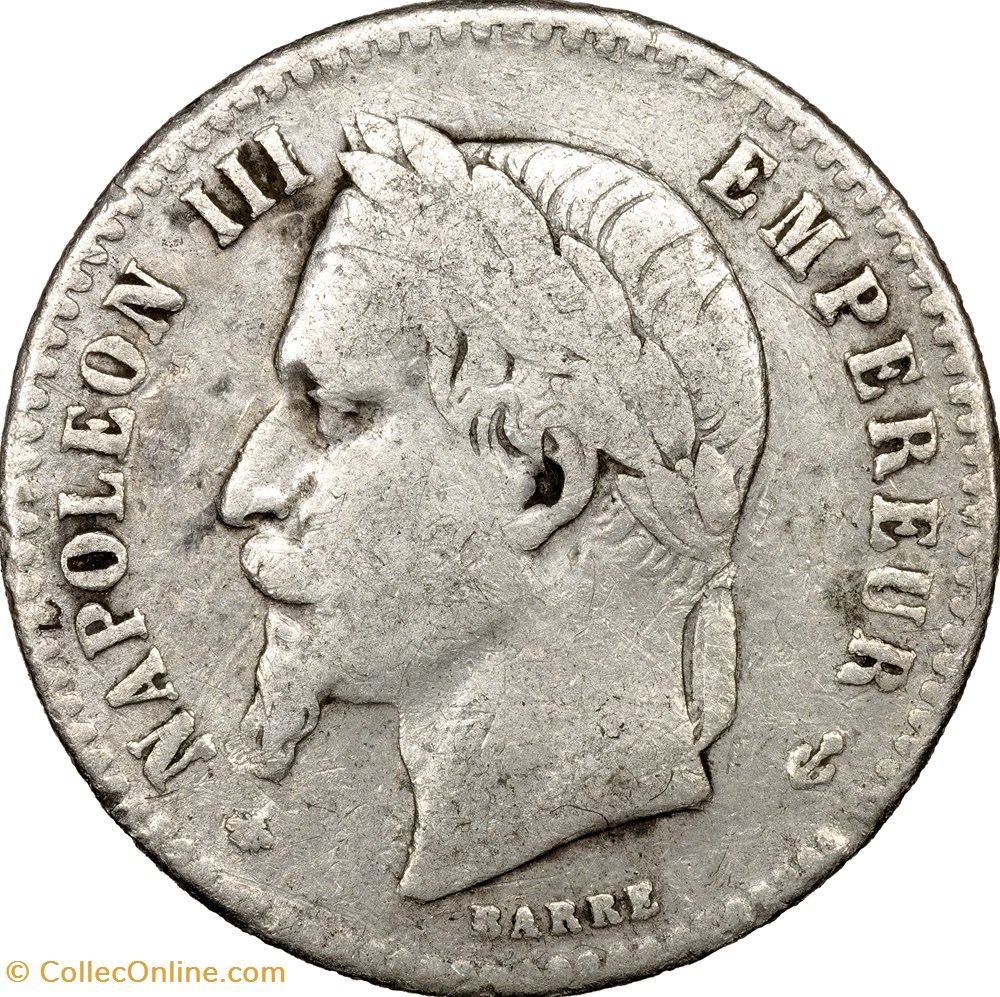 50 centimes, tête laurée, Napoléon III, 1866, Paris monnaies monde france 50 centimes tete lauree napoleon iii 1866 paris
