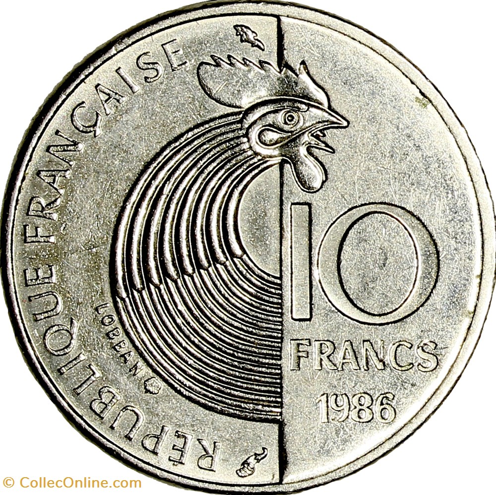monnaies monde france 10 francs schuman 1986