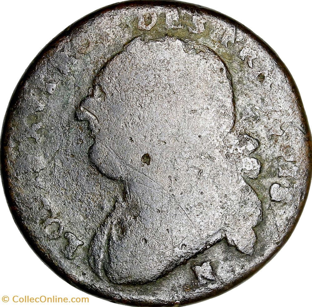 12 deniers au faisceau type François, Louis XVI, 1791, an 3, Montpellier monnaies monde france 12 deniers au faisceau type francois louis xvi 1791 an 3 montpellier