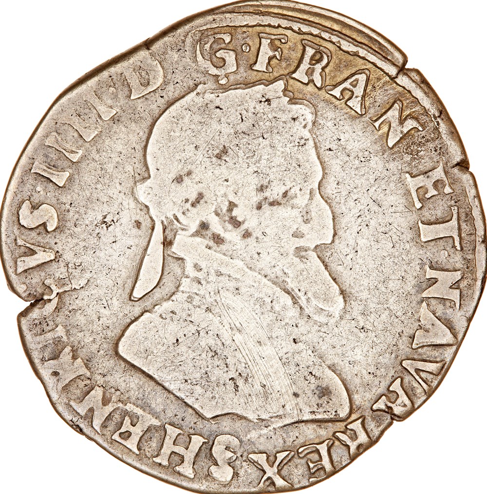 monnaies europe medievale france royales demi franc henri iv 1602 troyes
