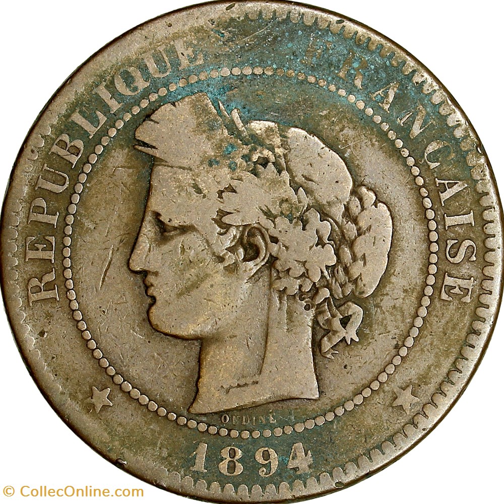 monnaies monde france 10 centimes ceres iiie republique 1894 paris