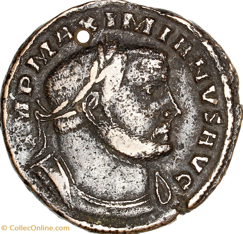 Follis de Maximien Hercule, Genius, 302 - mi 304, Lyon monnaies antiques romaines imperiales et republicaines follis de maximien hercule genius 302 mi 304 lyon