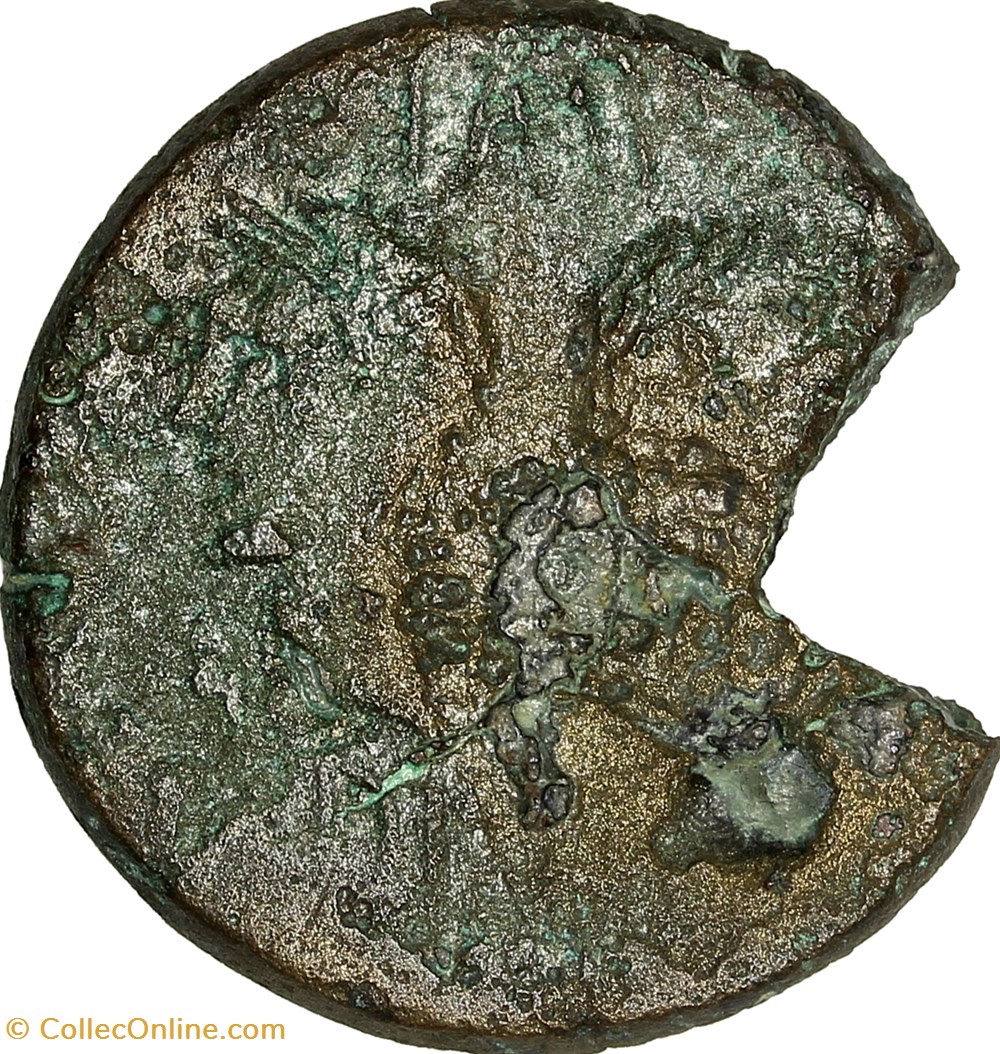 Dupondius de Nîmes, Auguste et Agrippa, groupe 2, 16/15-10 AC., Nîmes monnaies antiques romaines republicaines imperiales dupondius de nimes auguste et agrippa groupe 2 16 15 10 ac nimes