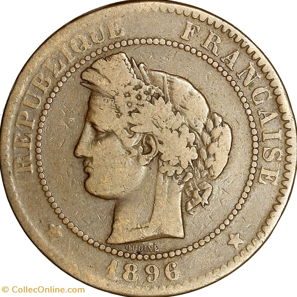 10 centimes Cérès, IIIe République, 1896, faisceau, Paris monnaies monde france 10 centimes ceres iiie republique 1896 faisceau paris