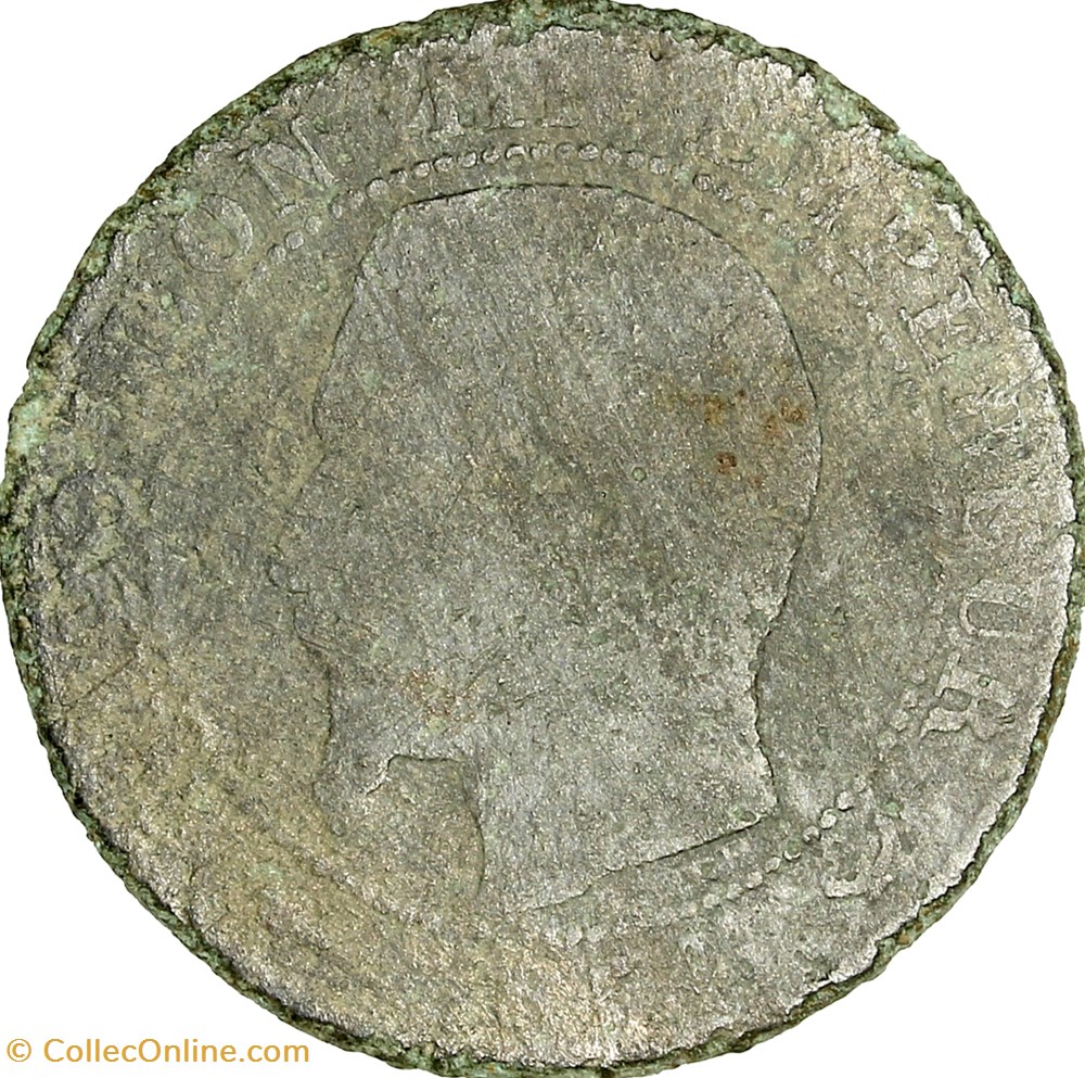 Cinq centimes, tête nue, Napoléon III, 1854, Lille monnaies monde france cinq centimes tete nue napoleon iii 1854 lille