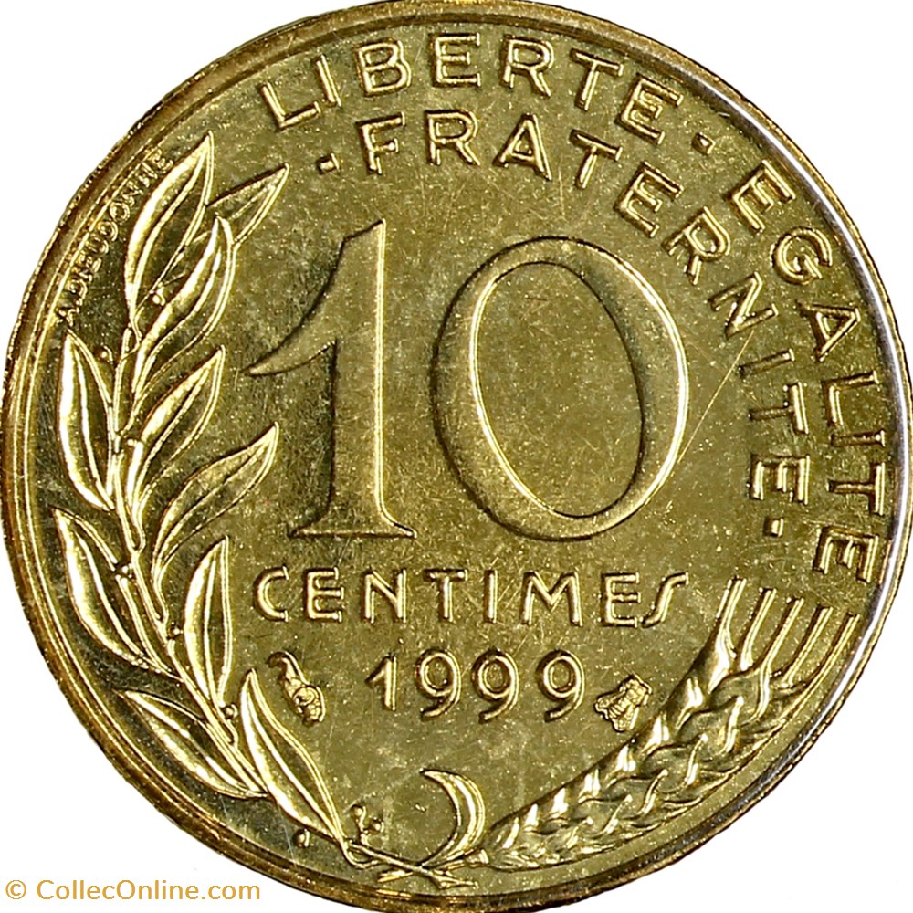 monnaies monde france 10 centimes marianne bu 1999