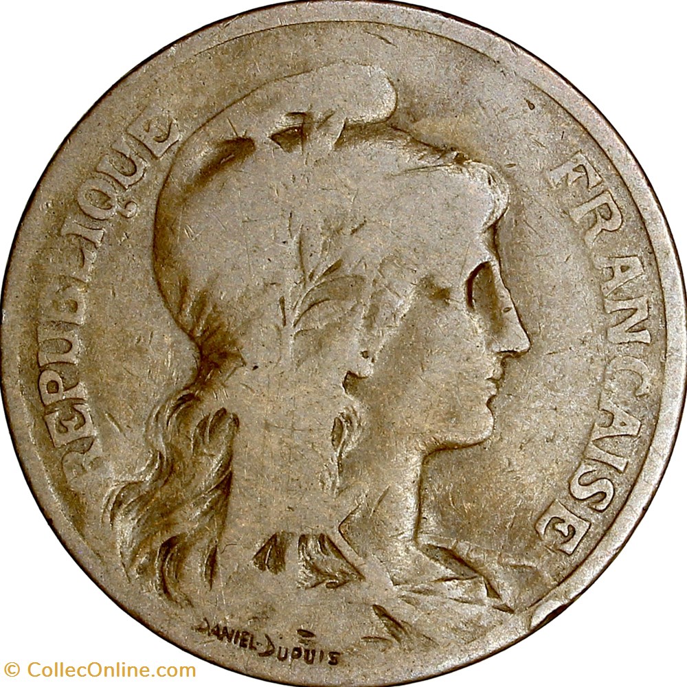 5 centimes Daniel-Dupuis, IIIe République, 1899 monnaies france modernes 5 centimes daniel dupuis iiie republique 1899