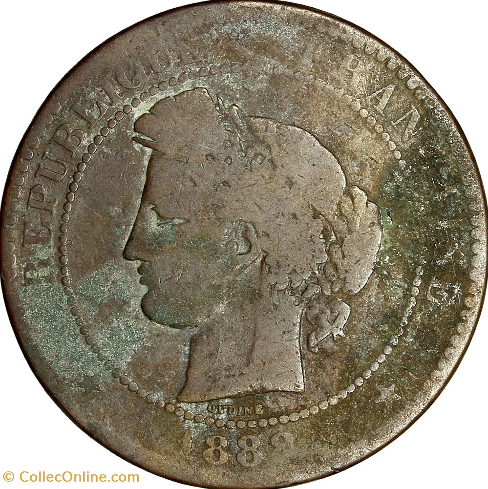 monnaies monde france 10 centimes ceres iiie republique 1888 paris