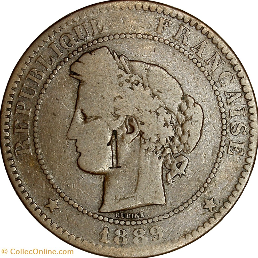 10 centimes Cérès, IIIe République, 1889, Paris monnaies monde france 10 centimes ceres iiie republique 1889 paris