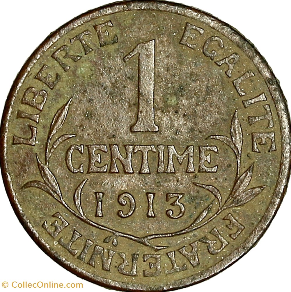 monnaies monde france 1 centime daniel dupuis iiie republique 1913