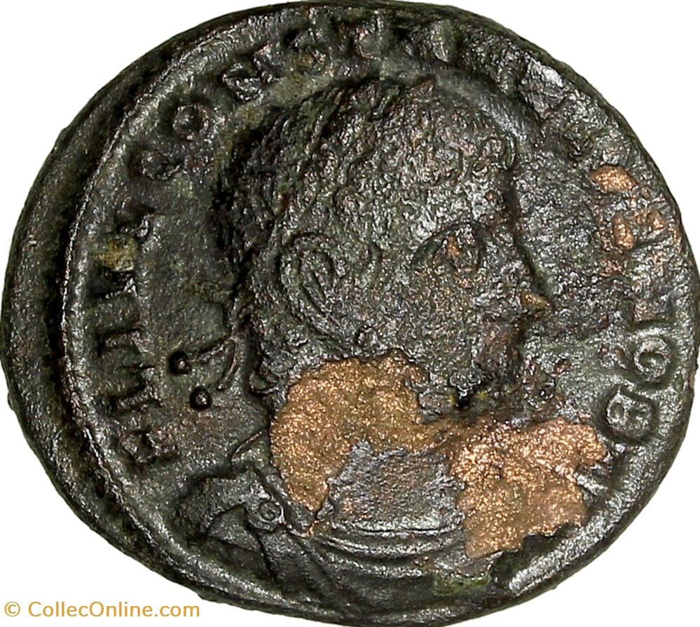 monnaies antiques romaines imperiales et republicaines centenionalis de constance ii cesar gloria exercitus 2 enseignes 330 333 thessalonique