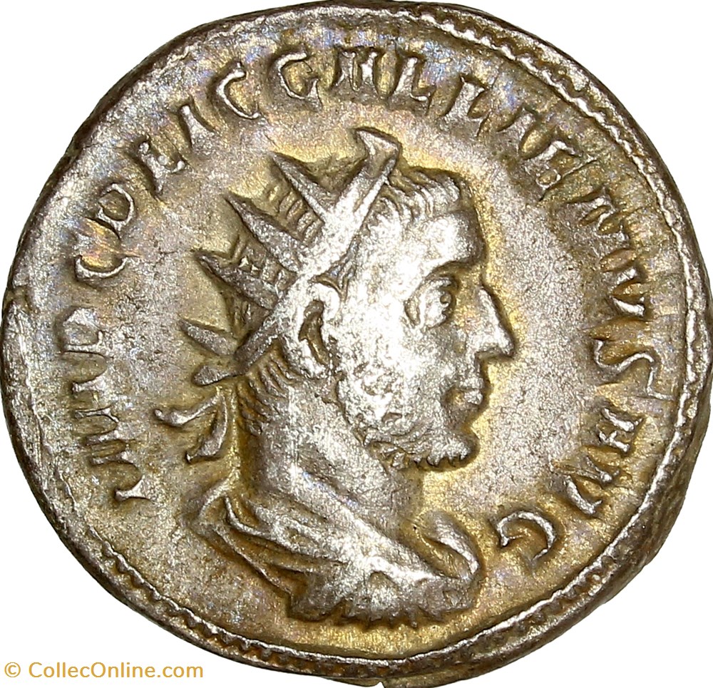 Antoninien de Gallien, Virtus, automne 253 - début 254, Rome monnaies antiques romaines imperiales et republicaines antoninien de gallien virtus automne 253 debut 254 rome