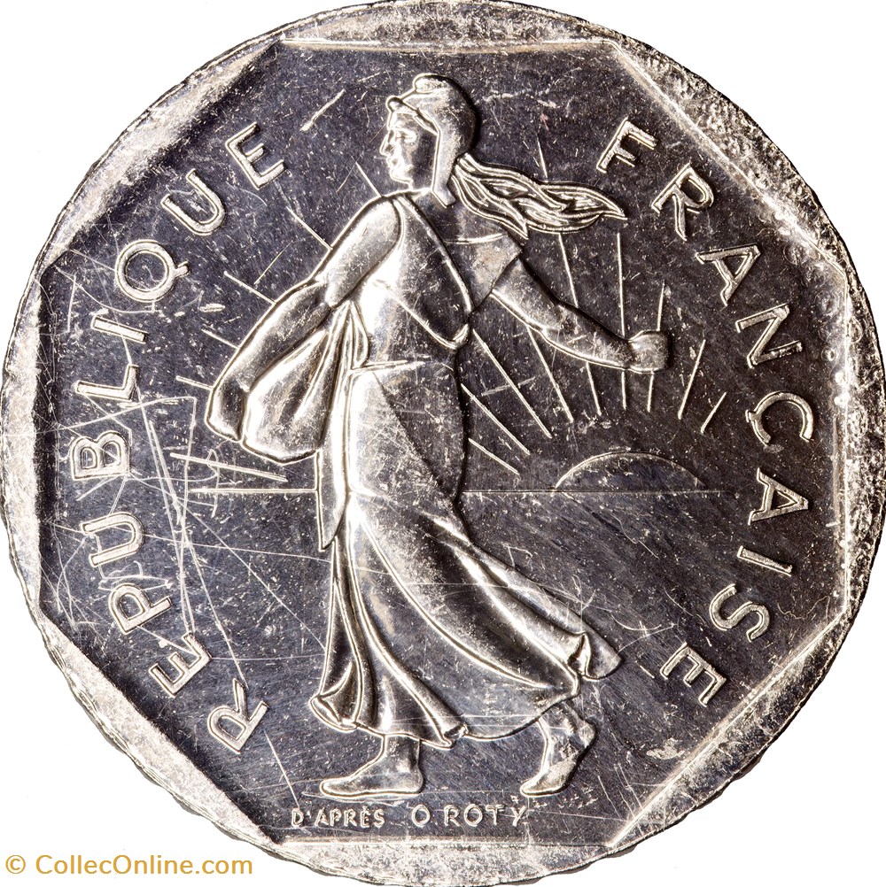 2 francs Semeuse, nickel, BU, 2001 monnaies monde france 2 francs semeuse nickel bu 2001