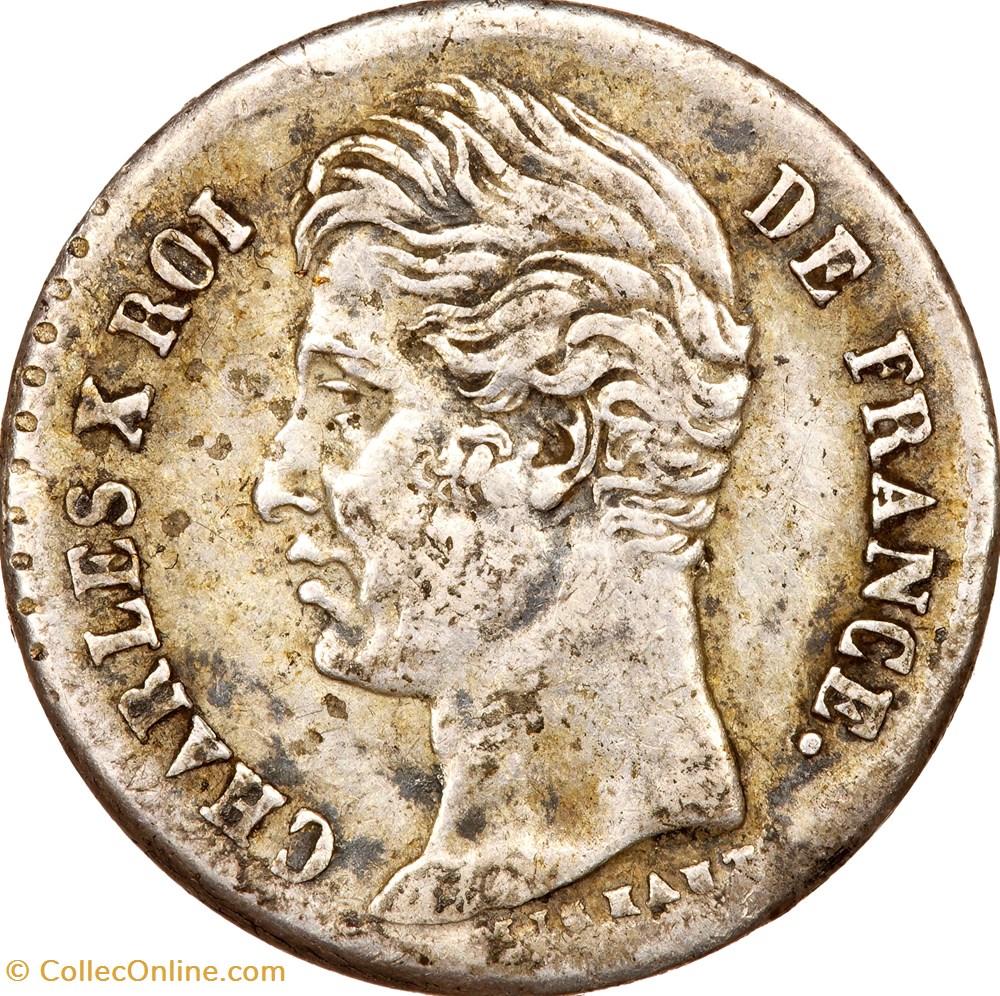 1/4 de franc, Charles X, 1829, Lyon monnaies monde france 1 4 de franc charles x 1829 lyon