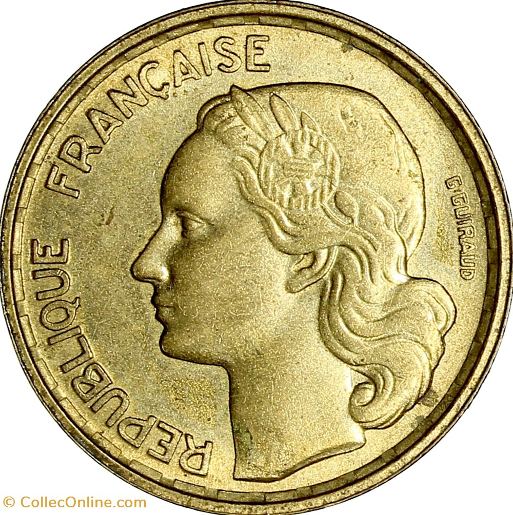 monnaies france modernes 10 francs guiraud ive republique 1955