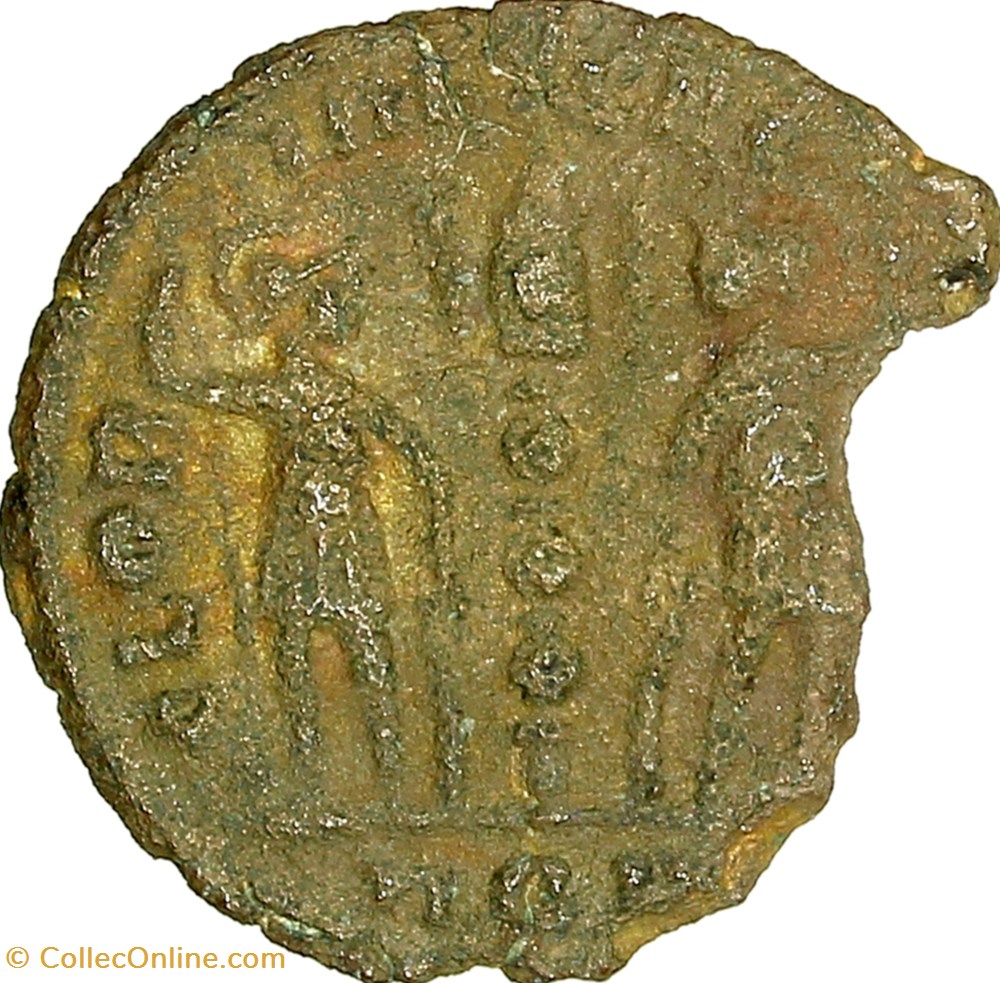 Centenionalis de Constantin Ier, Gloria Exercitus 1 enseigne, 336-337, Aquilée monnaies antiques romaines imperiales et republicaines centenionalis de constantin ier gloria exercitus 1 enseigne 336 337 aquilee