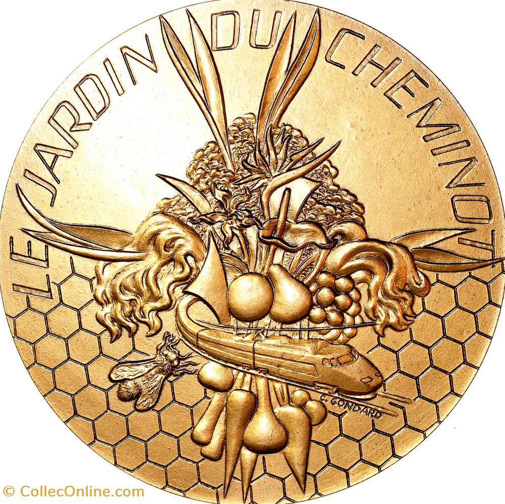 Médaille du Jardin du Cheminot, 1990 medailles france medaille du jardin du cheminot 1990