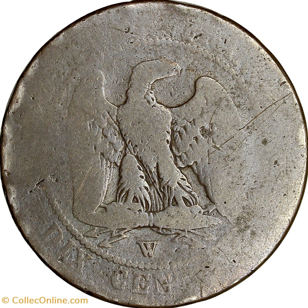 Dix centimes, tête nue, Napoléon III, 1853, Lille monnaies monde france dix centimes tete nue napoleon iii 1853 lille