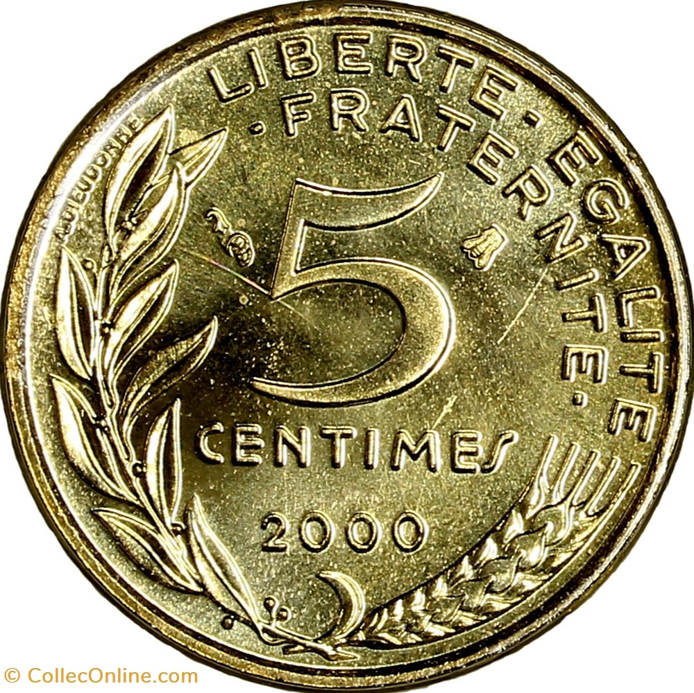 5 centimes Marianne, BU, 2000 monnaies monde france 5 centimes marianne bu 2000