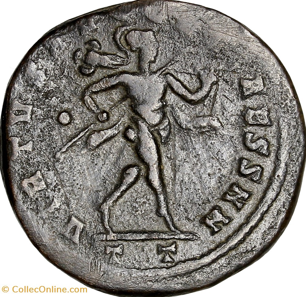 Follis de Maximin II Daïa césar, Virtus, 305, Ticinum monnaies antiques romaines imperiales et republicaines follis de maximin ii daia cesar virtus 305 ticinum