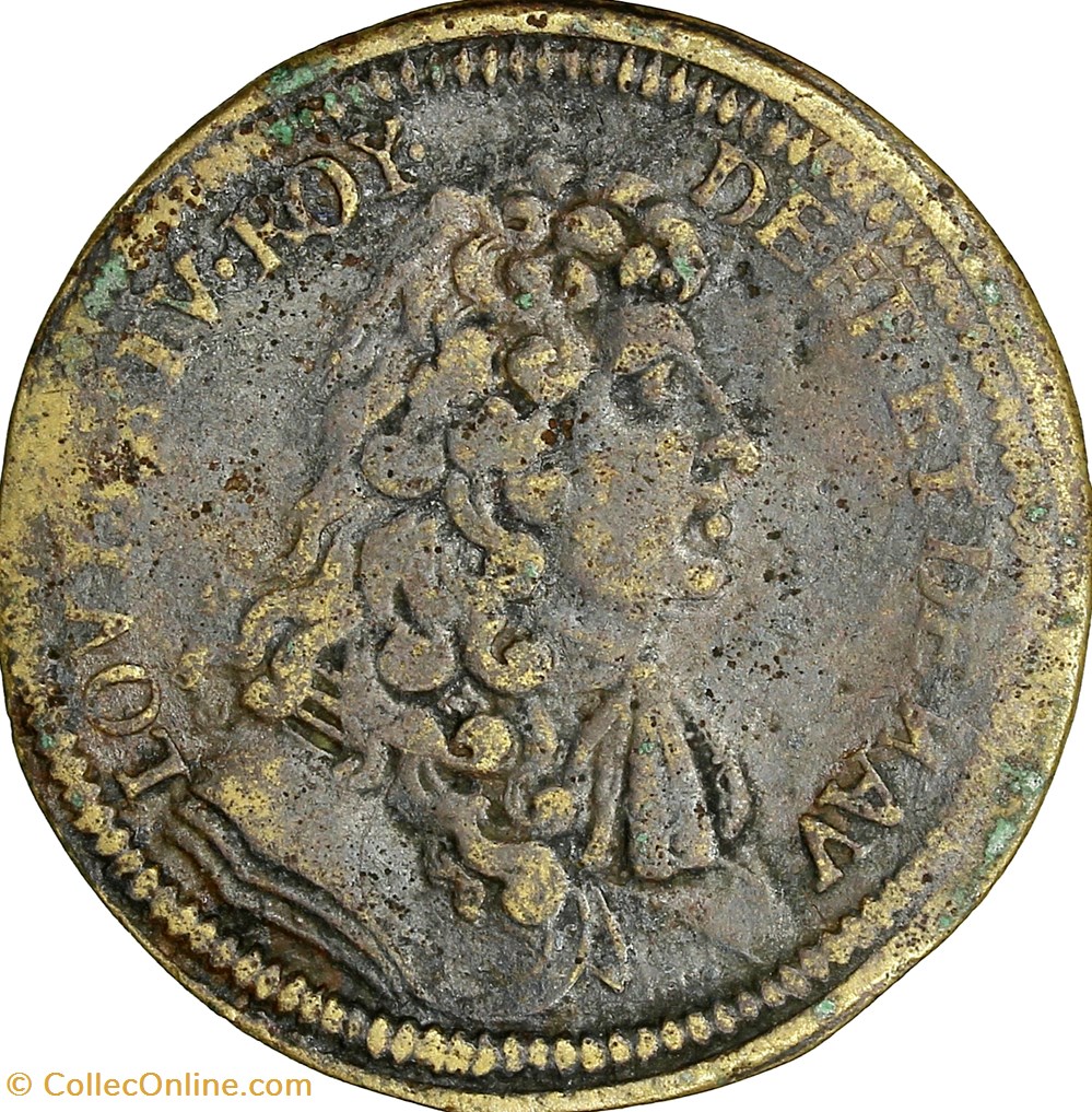 monnaies jetons mereaux jeton de nuremberg louis xiv non date