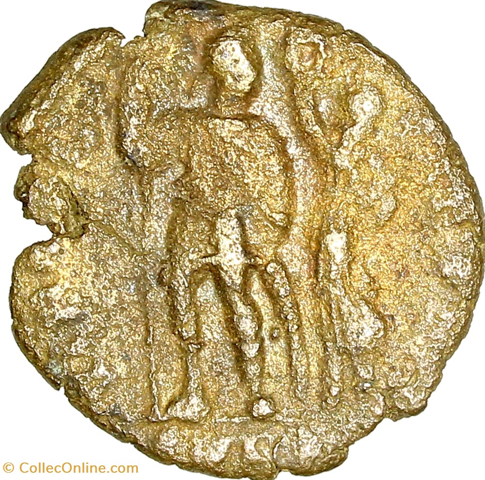 monnaies antiques romaines imperiales republicaines nummus honorius honorius et victoria 395 401 cyzique