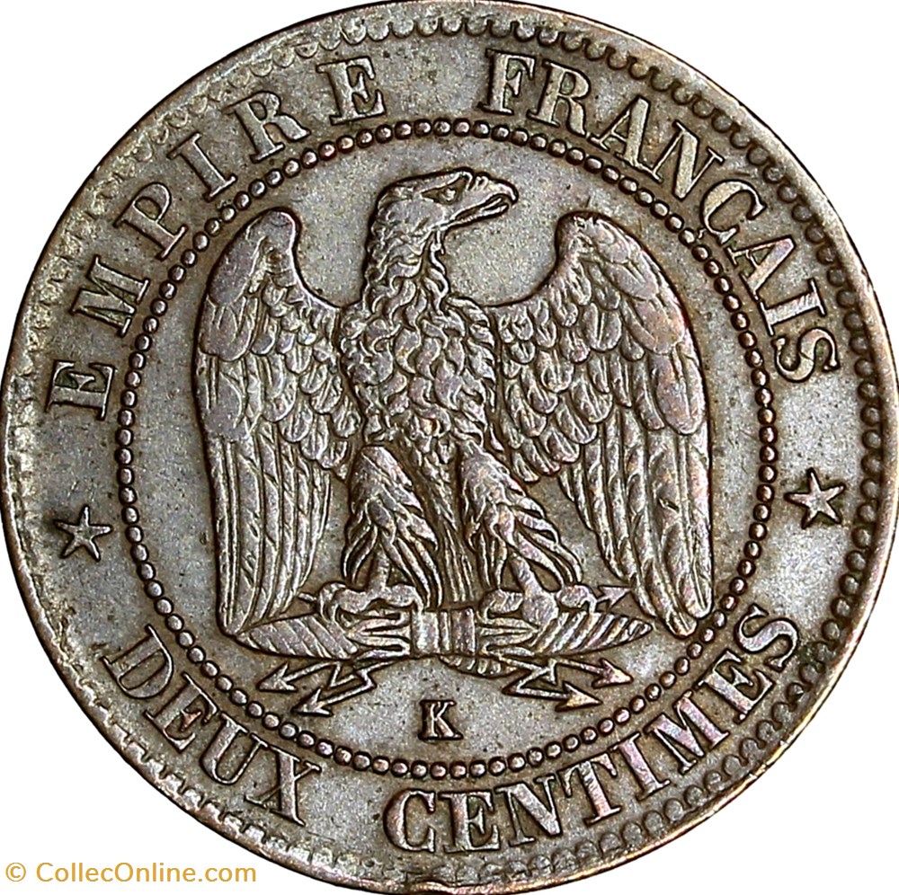 Deux centimes, tête nue, Napoléon III, 1856, Bordeaux monnaies monde france deux centimes tete nue napoleon iii 1856 bordeaux