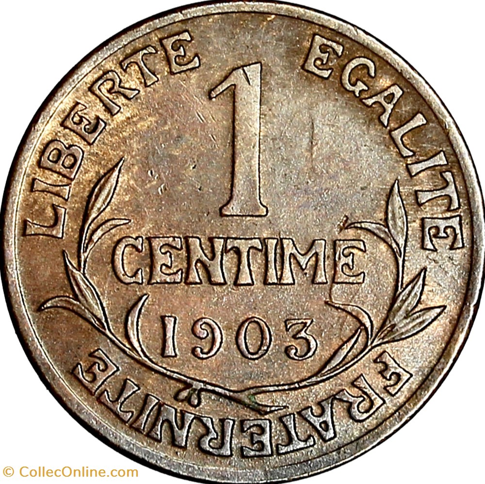 1 centime Daniel-Dupuis, IIIe République, 1903 monnaies france modernes 1 centime daniel dupuis iiie republique 1903