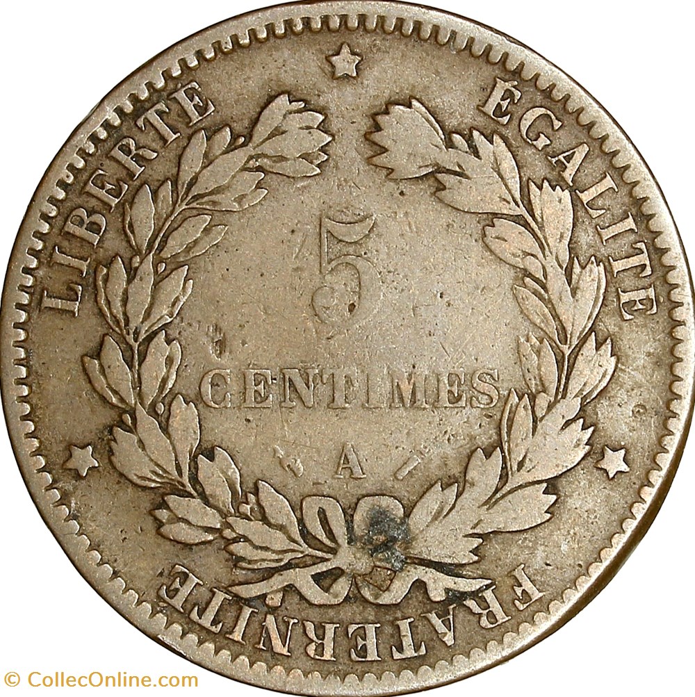 5 centimes Cérès, IIIe République, 1894, Paris monnaies monde france 5 centimes ceres iiie republique 1894 paris