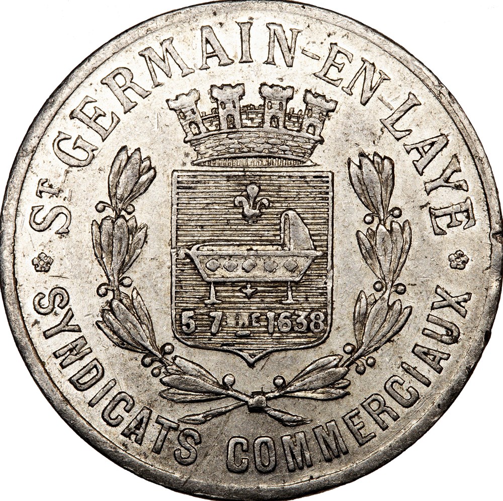 25 centimes, Union du commerce et de l'industrie de Saint-Germain-en-Laye, 1918 monnaies monde france 25 centimes union du commerce et de industrie de saint germain en laye 1918