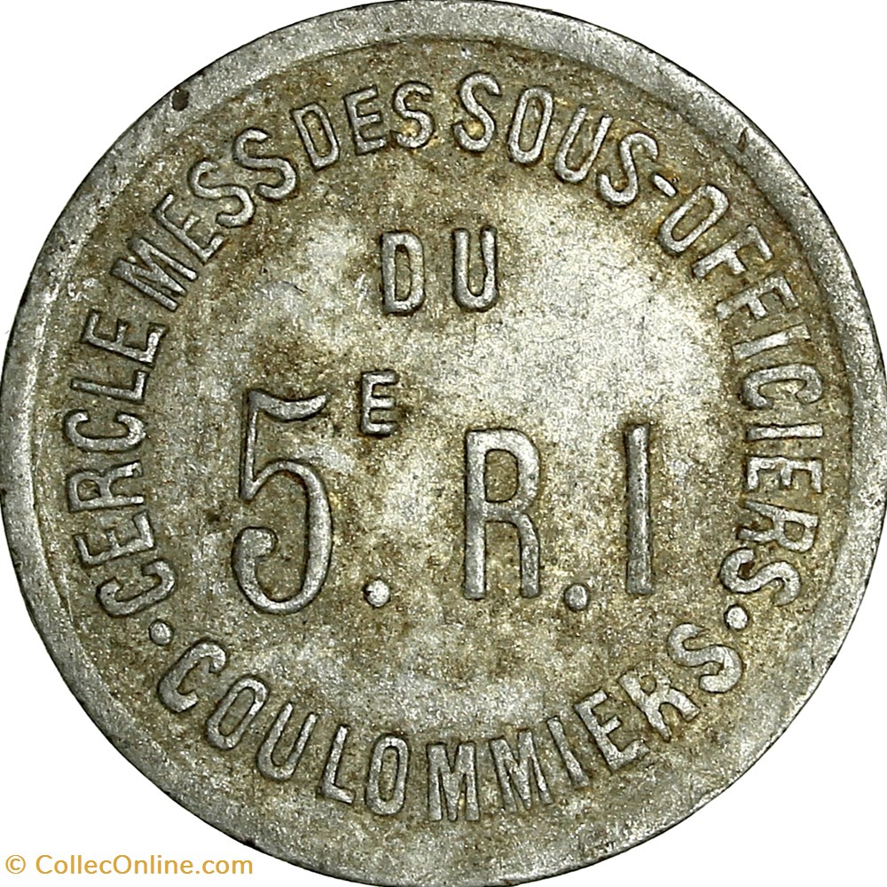 25 centimes, Mess des sous-officiers du 5e Régiment d'Infanterie, 1929-1939 monnaies monde france 25 centimes mess des sous officiers du 5e regiment infanterie 1929 1939