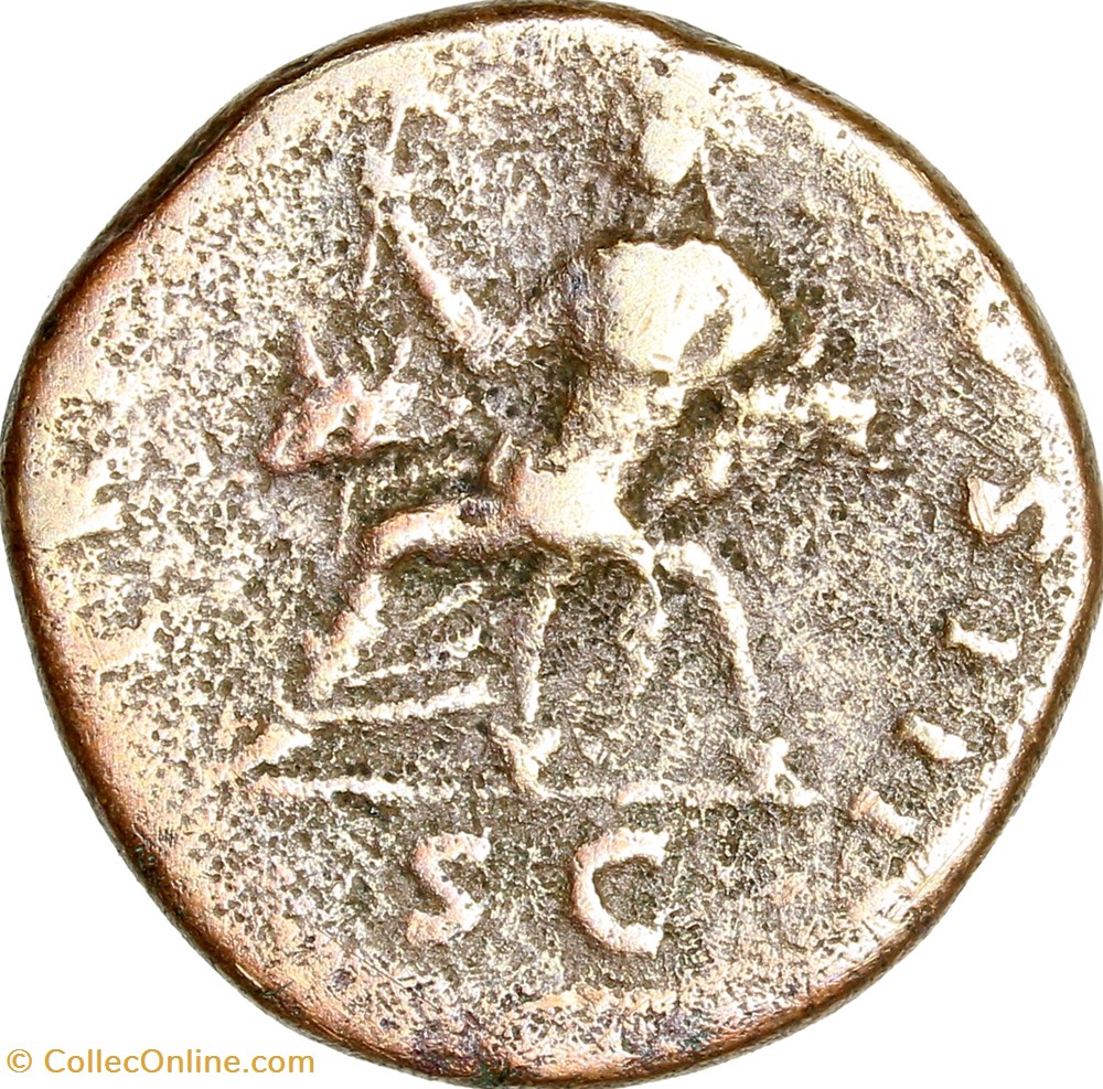 Dupondius de Trajan, Abundantia / Iustitia, 100, Rome monnaies antiques romaines imperiales et republicaines dupondius de trajan abundantia iustitia 100 rome
