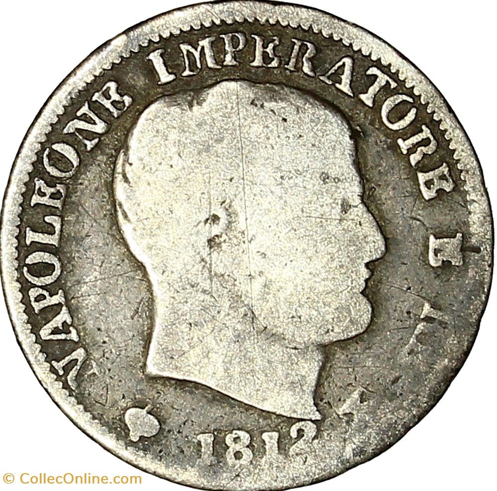monnaies monde france 5 soldi italie napoleon ier 1812 milan