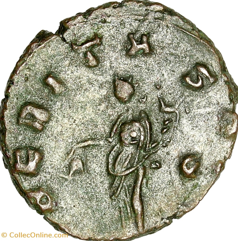 monnaies antiques romaines republicaines imperiales antoninien de gallien uberitas 265 266 rome