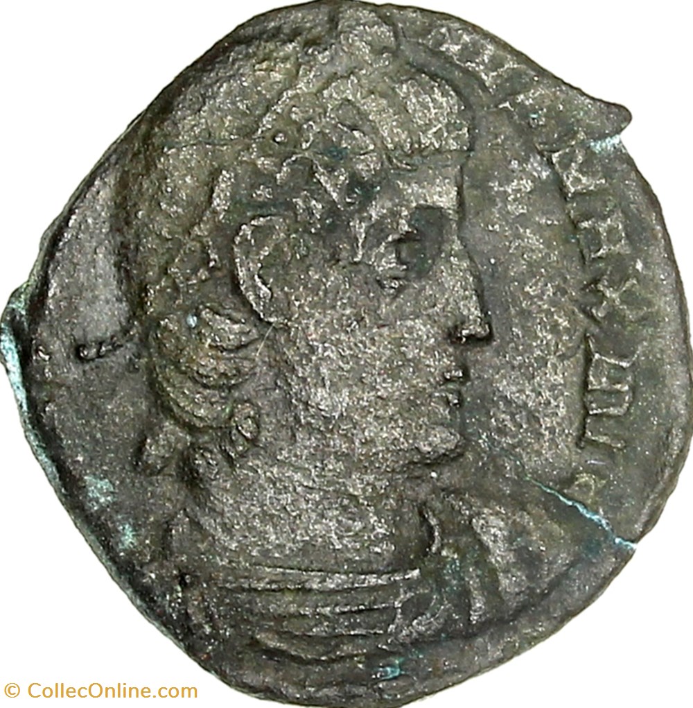 Centenionalis de Constantin Ier, Gloria Exercitus 1 enseigne, 336-337, Constantinople monnaies antiques romaines imperiales et republicaines centenionalis de constantin ier gloria exercitus 1 enseigne 336 337 constantinople