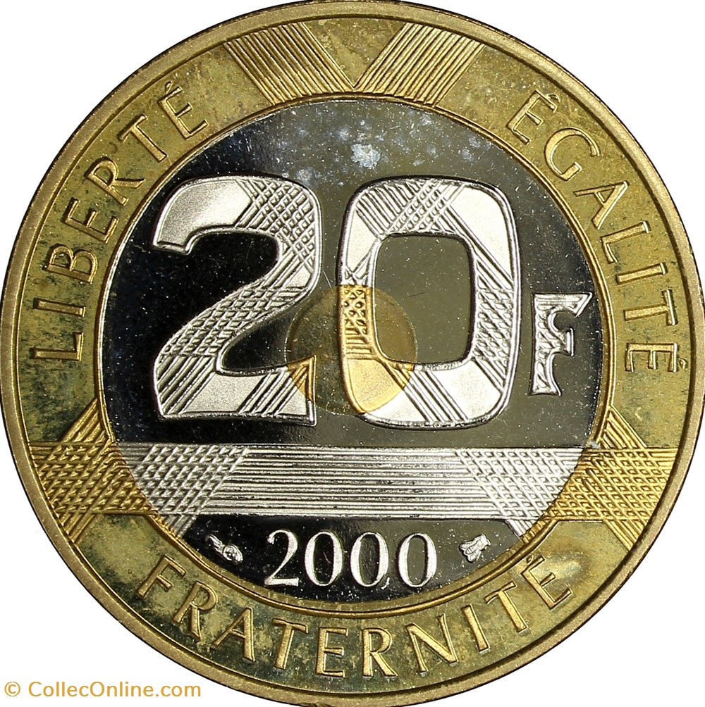20 francs Mont Saint-Michel, BE, 2000 monnaies monde france 20 francs mont saint michel be 2000