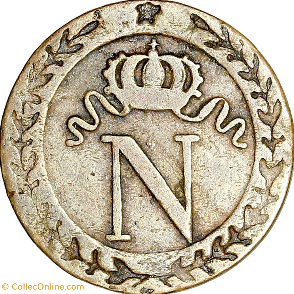 10 cent. à l'N couronnée, Napoléon Ier, 1809, Strasbourg monnaies monde france 10 cent a n couronnee napoleon ier 1809 strasbourg