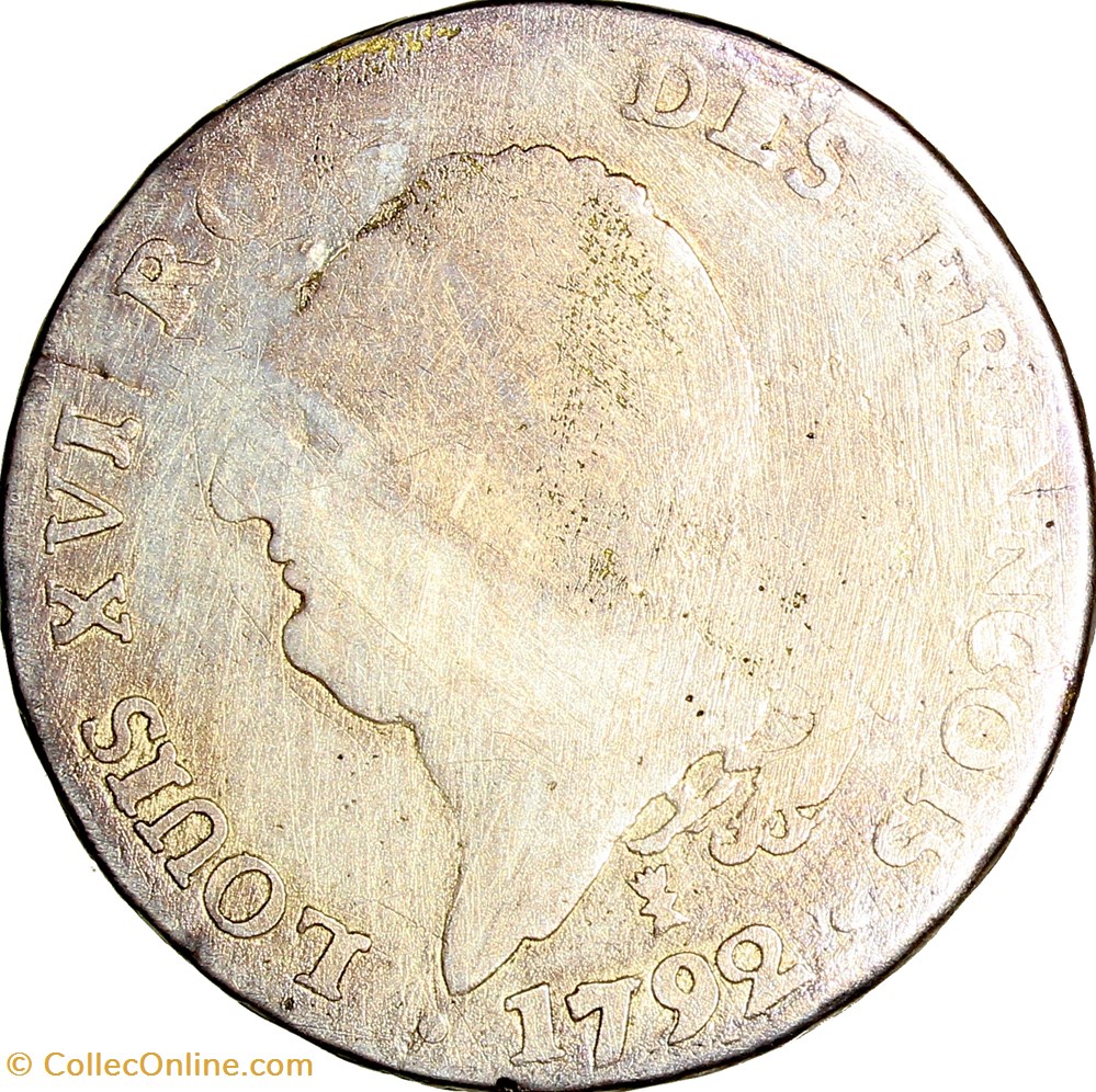 30 sols au Génie, type François, Louis XVI, 1792, an 4, Limoges monnaies monde france 30 sols au genie type francois louis xvi 1792 an 4 limoges