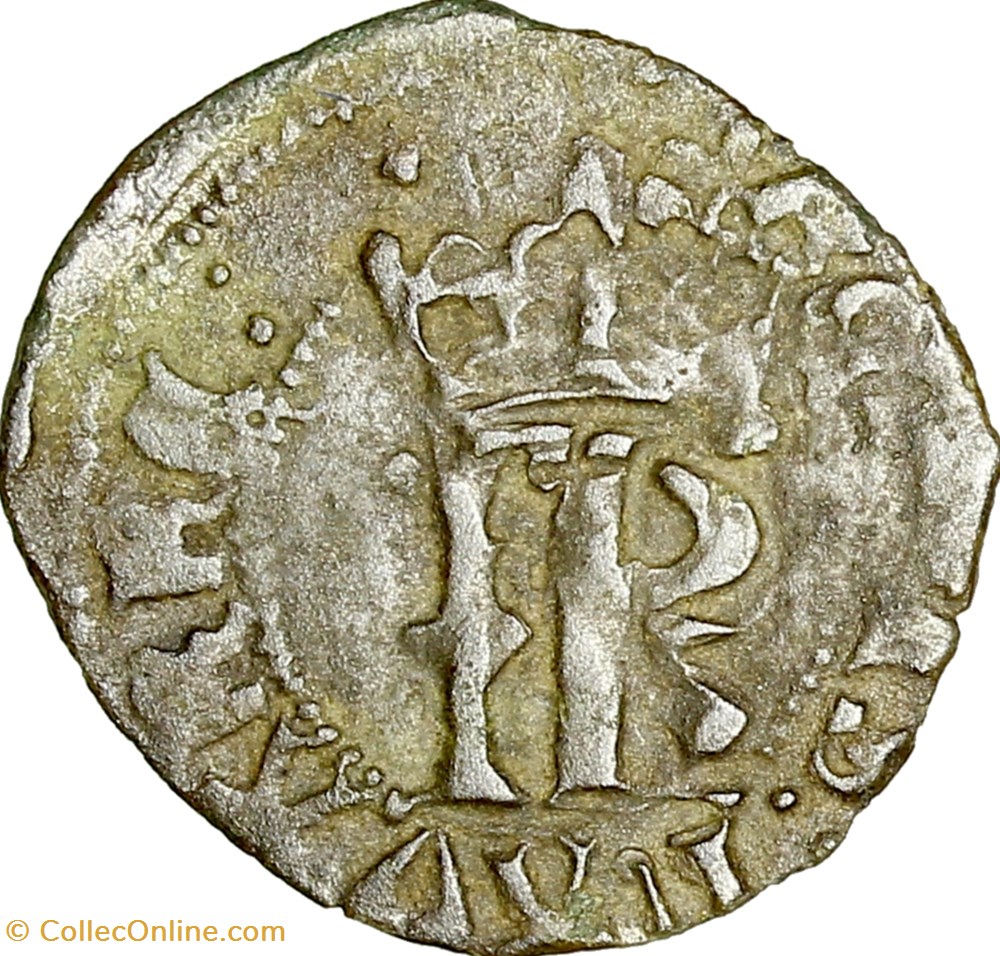 Liard de Jean et Catherine de Navarre, 1483-1516, Pamplune ou Perpignan monnaies europe medievale france feodales liard de jean et catherine de navarre 1483 1516 pamplune ou perpignan