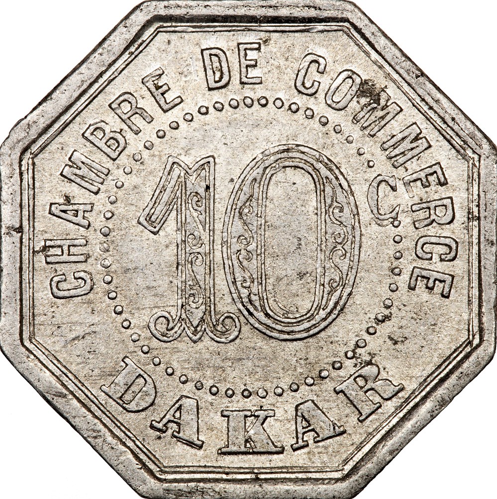 monnaies monde france 10 centimes chambre de commerce de dakar 1920