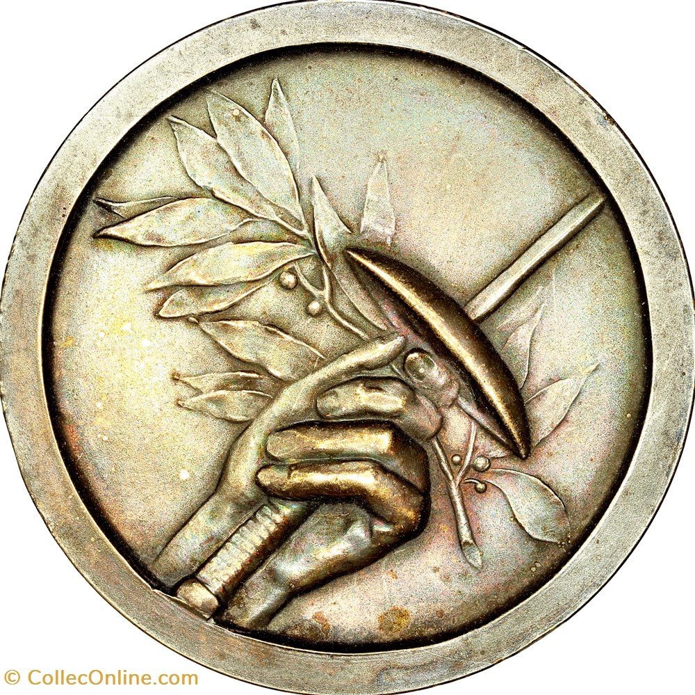 Médaille de concours d'escrime dans l'armée, 1927 medailles france medaille de concours escrime dans armee 1927