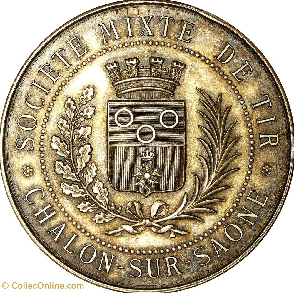 medailles france medaille de la societe mixte de tir de chalon sur saone 1900 1939