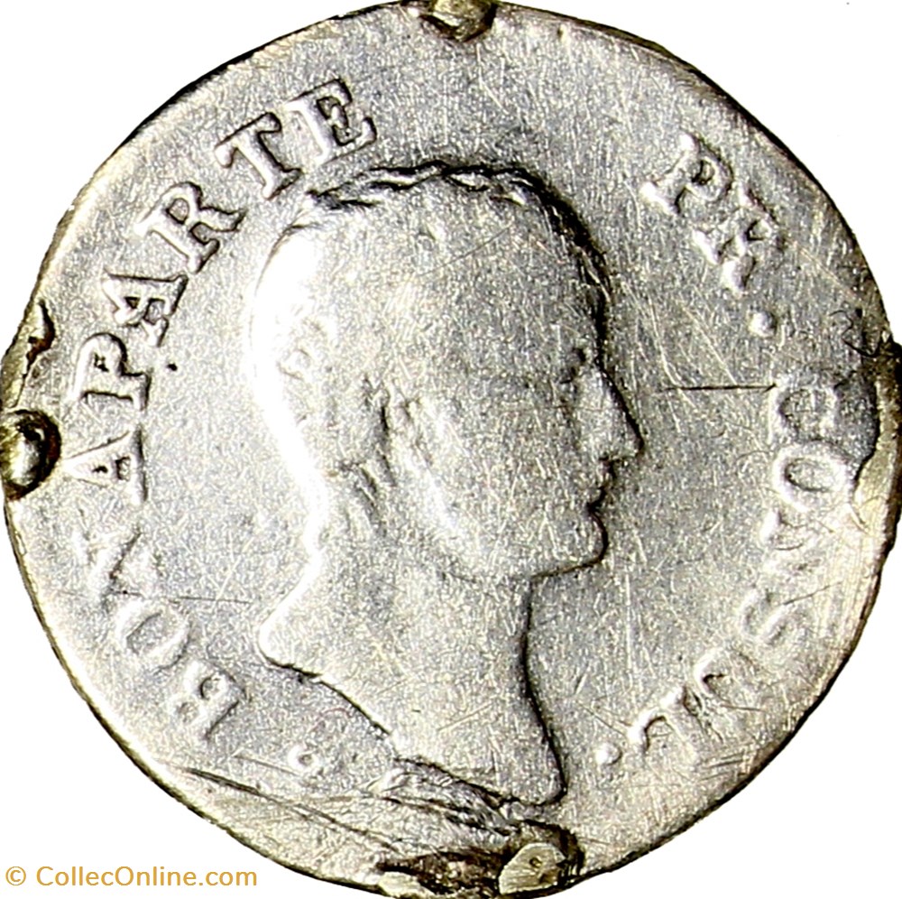 monnaies monde france quart de franc bonaparte premier consul le consulat an 12 paris
