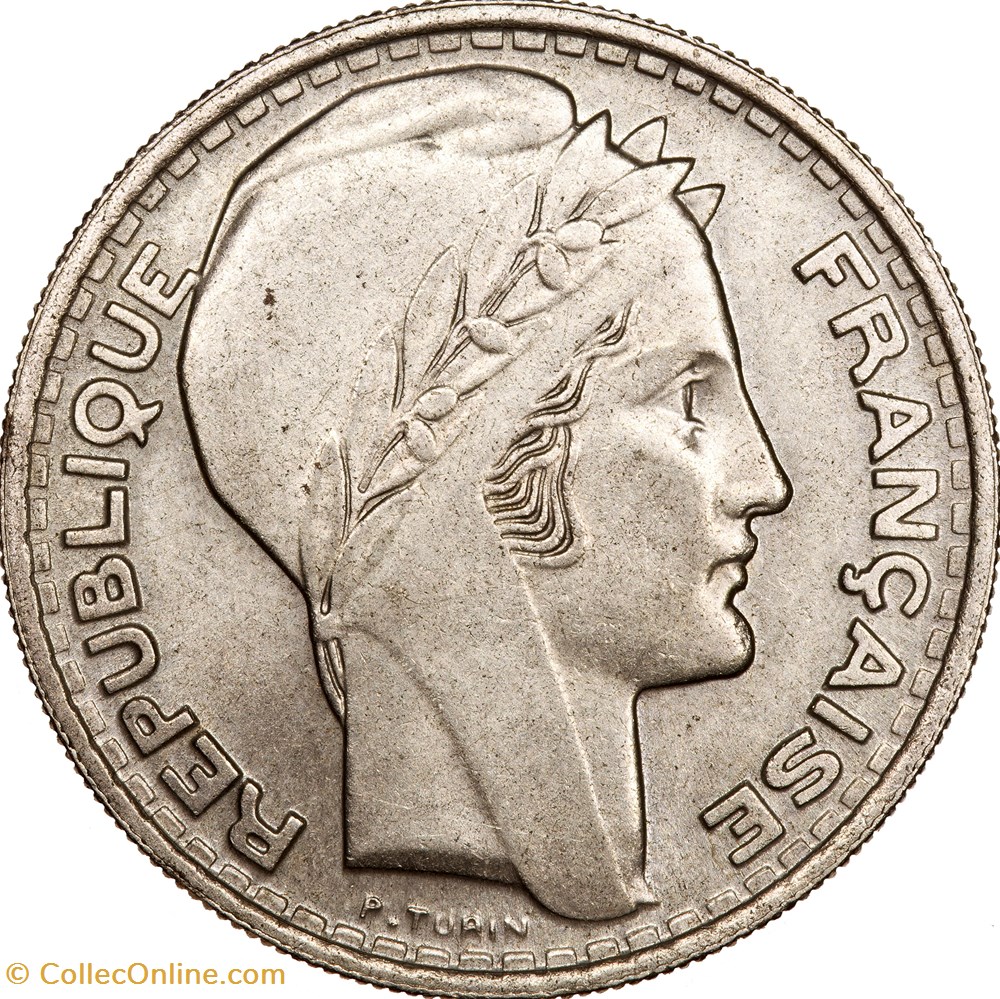 10 francs Turin, grosse tête, rameaux longs, GPRF, 1945 monnaies monde france 10 francs turin grosse tete rameaux longs gprf 1945