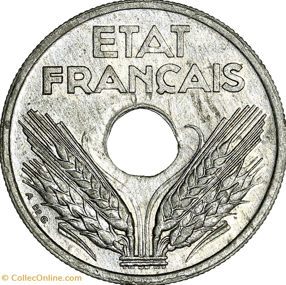 10 centimes Etat-Français, grand module, Etat Français, 1941 monnaies monde france 10 centimes etat francais grand module etat francais 1941