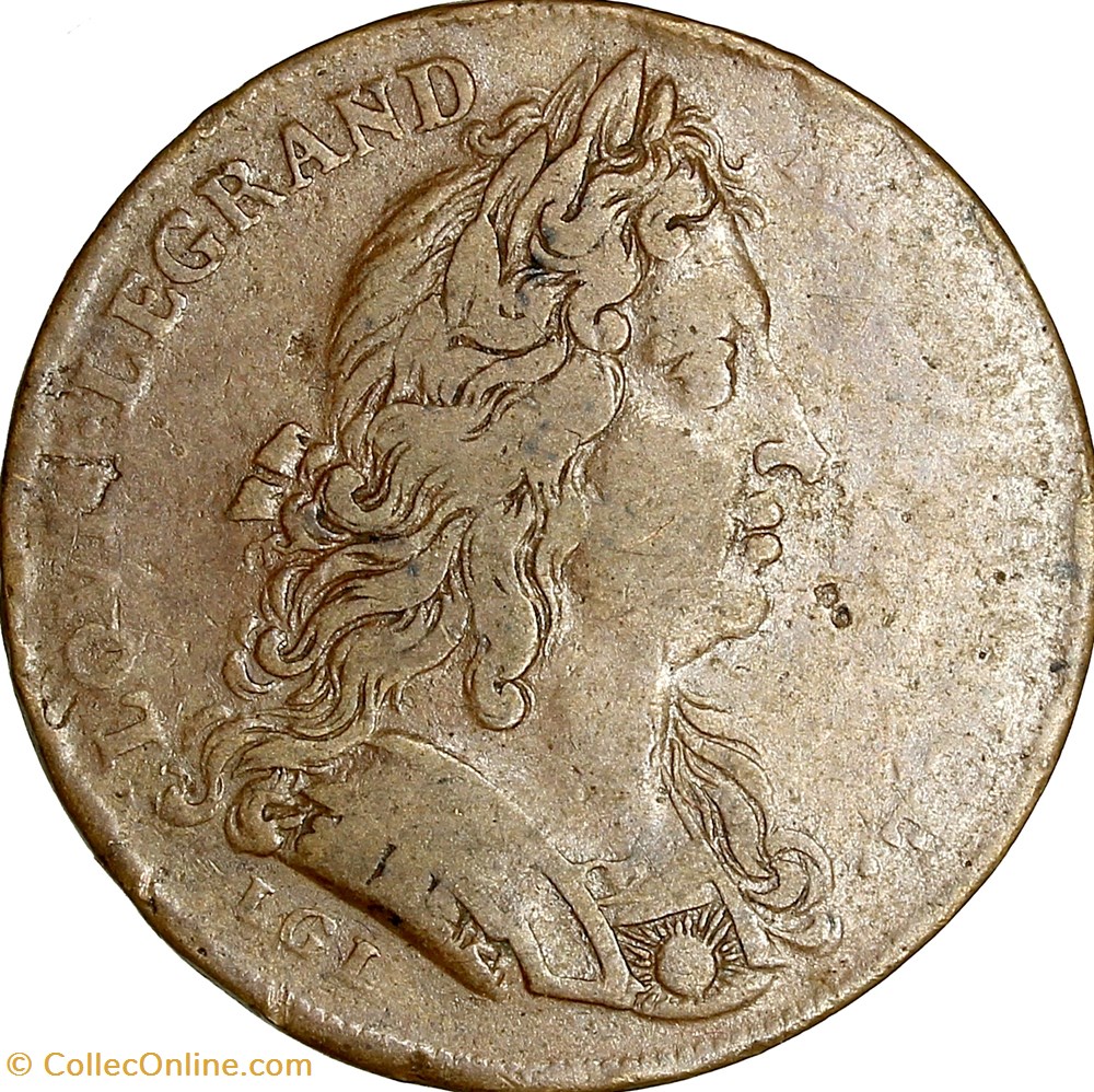 Jeton Louis XIV - Ordinaire des Guerres, non daté monnaies jetons mereaux jeton louis xiv ordinaire des guerres non date