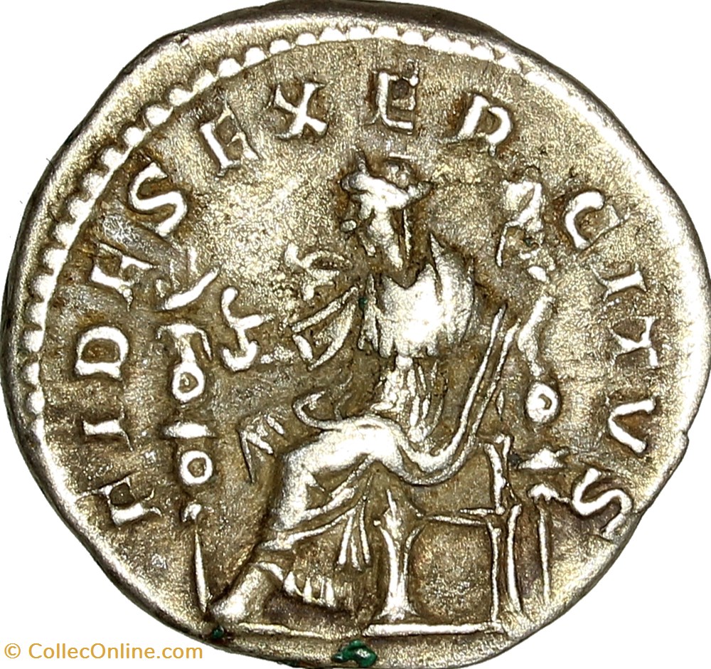 monnaies antiques romaines imperiales et republicaines denier elagabal fides 218 debut 219 rome