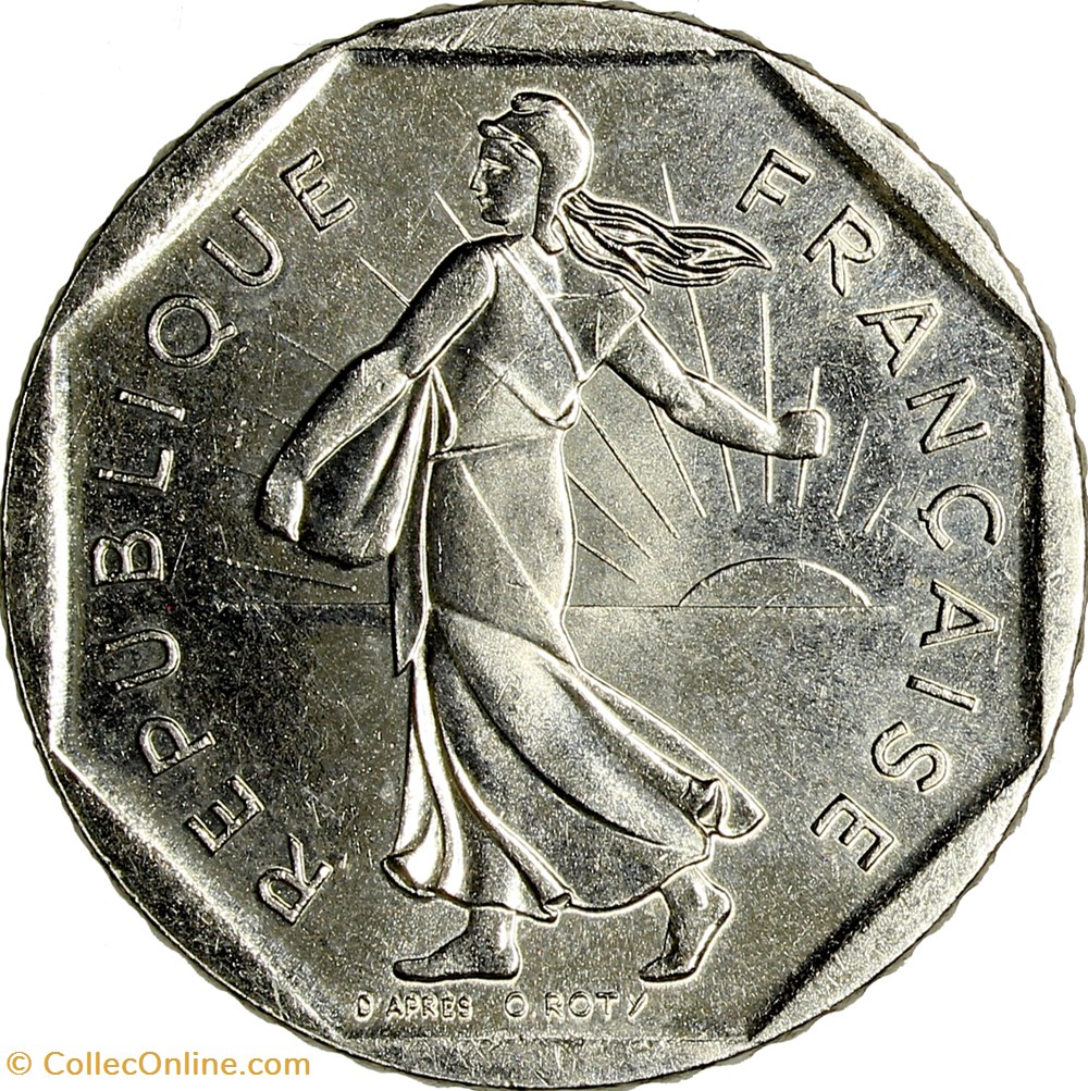2 francs Semeuse, nickel, 1992 monnaies monde france 2 francs semeuse nickel 1992