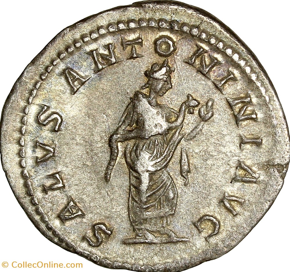 monnaies antiques romaines imperiales et republicaines antoninien elagabal salus avril mai 218 debut 219 rome